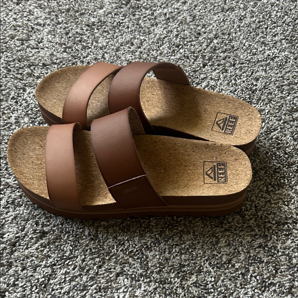 Reef Chocolate Brown Slide Sandals